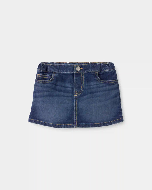 Toddler Girl Denim Skirt - Dark Wash