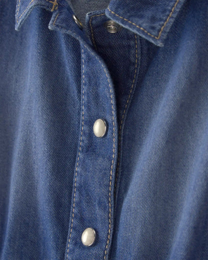 Toddler Girl Denim Button-Up Dress - Dark Wash