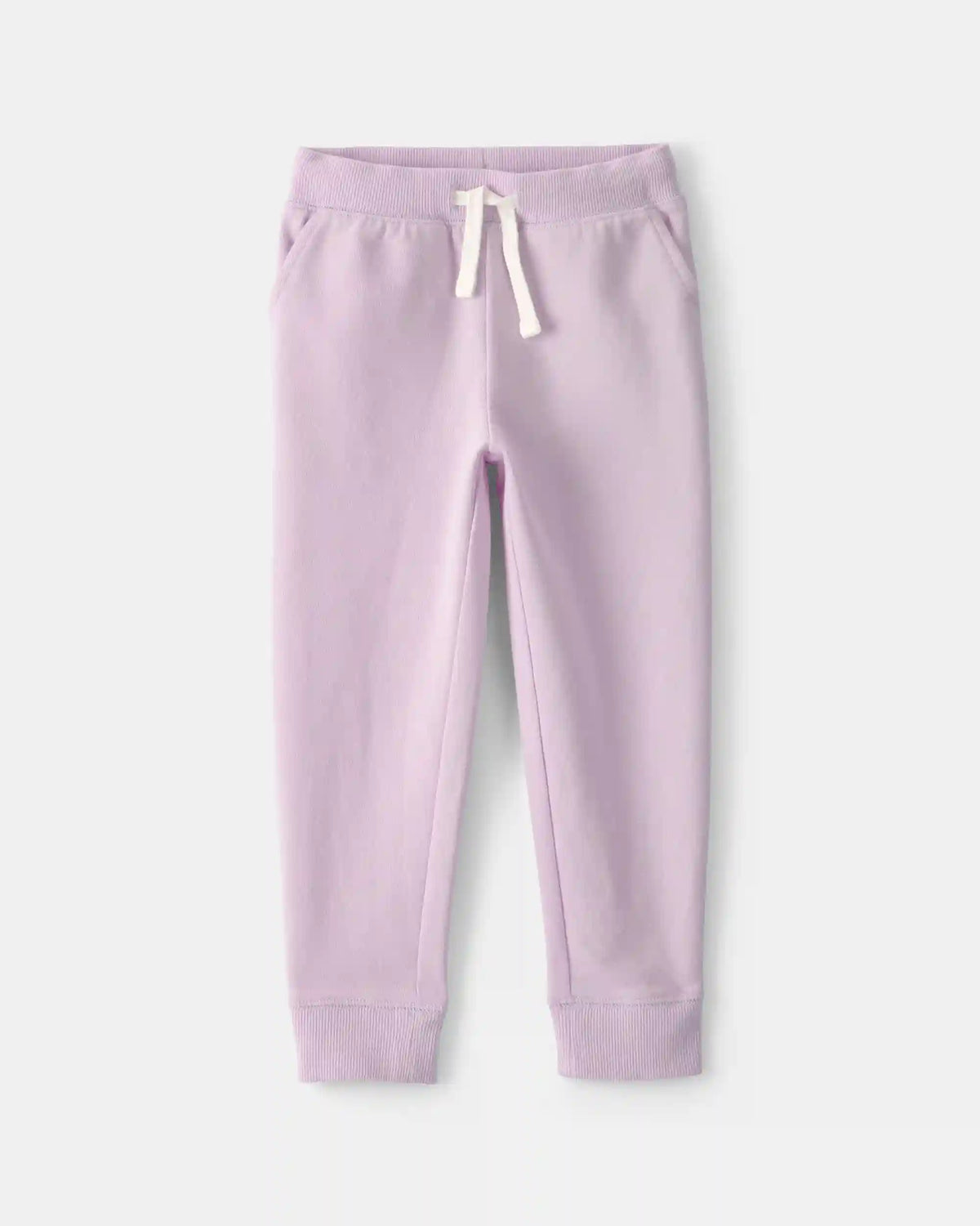 Toddler Girl Drawstring Knit Joggers - Purple