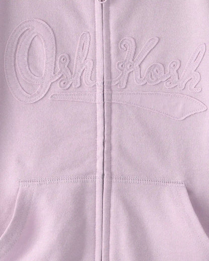 Toddler Girl OshKosh Logo Zip-Up Hoodie - Purple