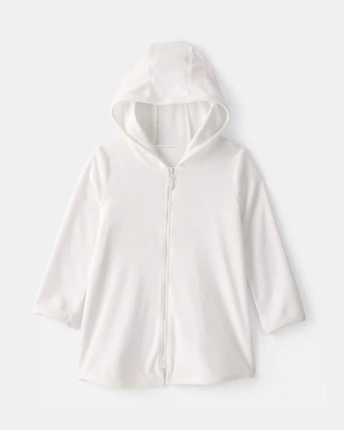 Toddler Girl Terry Cover Up - White
