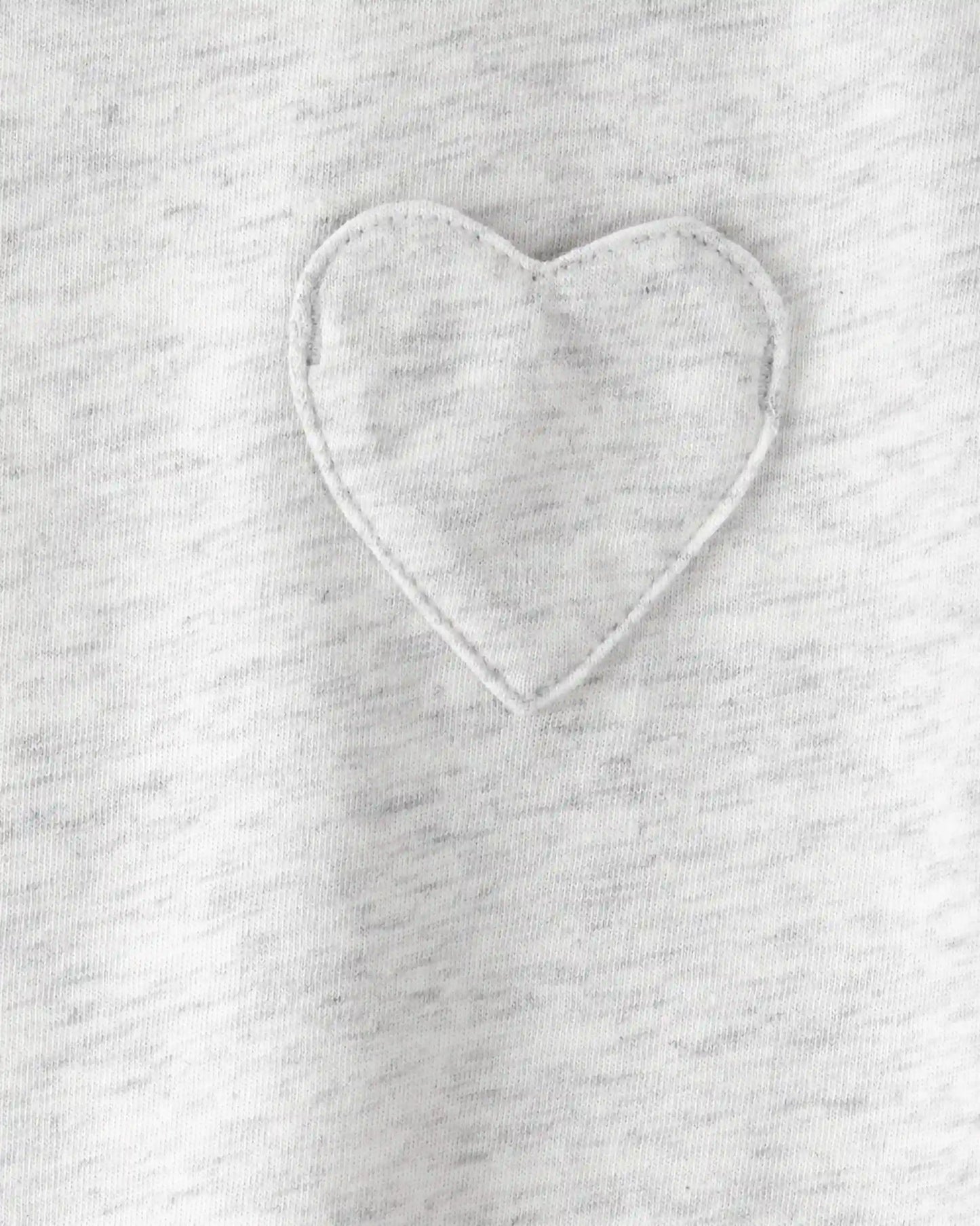 Toddler Girl Heart Pocket Top - Grey