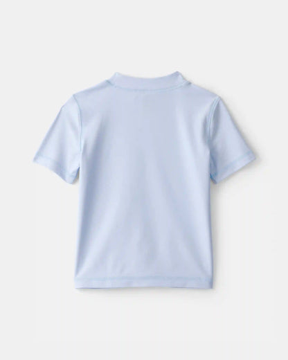 Toddler Boy Whale Short-Sleeve Rashguard - Blue