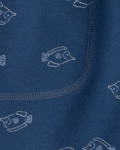 Toddler Boy Fish French Terry Shorts - Blue