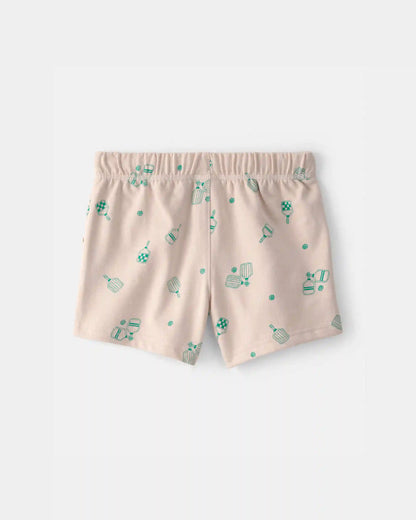 Toddler Boy Pickleball French Terry Shorts - Brown