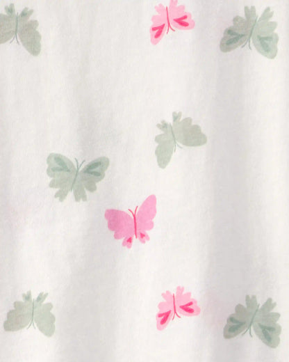 Toddler Girl Butterfly Relaxed Top - Ivory