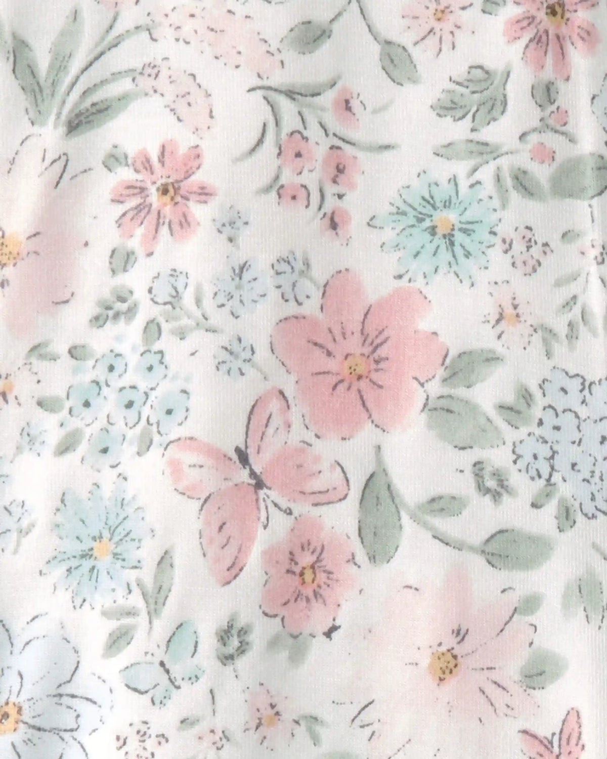 Toddler Girl Butterfly Garden PurelySoft 1-Piece Pajama