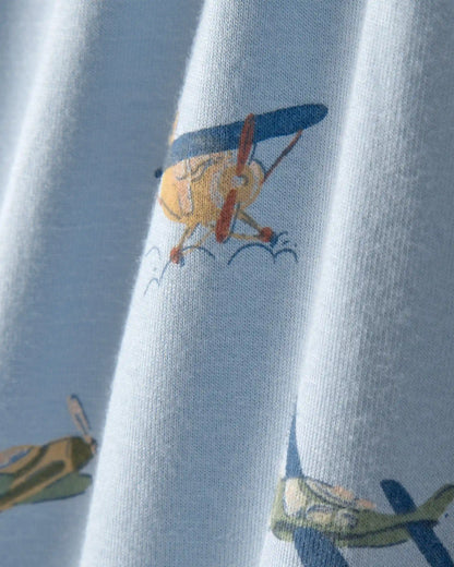 Toddler Boy Plane PurelySoft 1-Piece Pajama - Blue