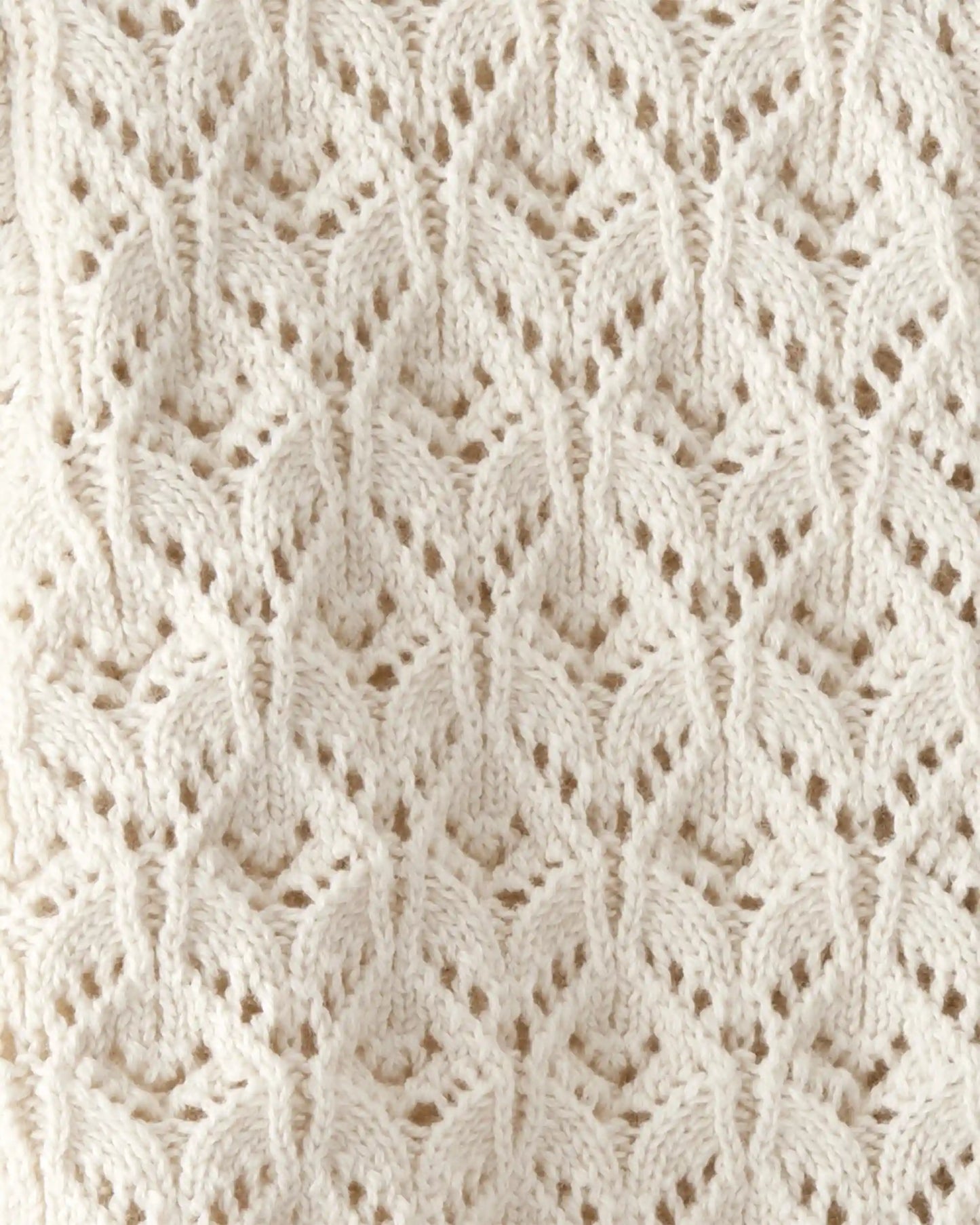 Toddler Girl Organic Cotton Pointelle Sweater Knit Cardigan