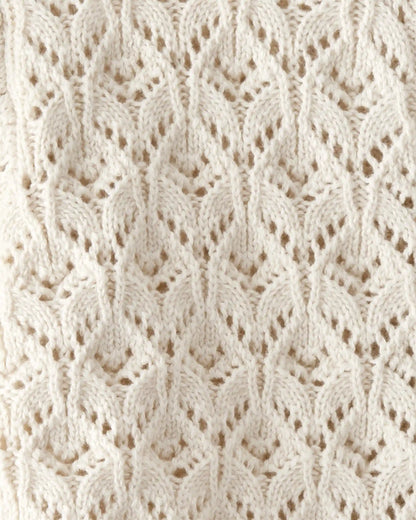 Toddler Girl Organic Cotton Pointelle Sweater Knit Cardigan
