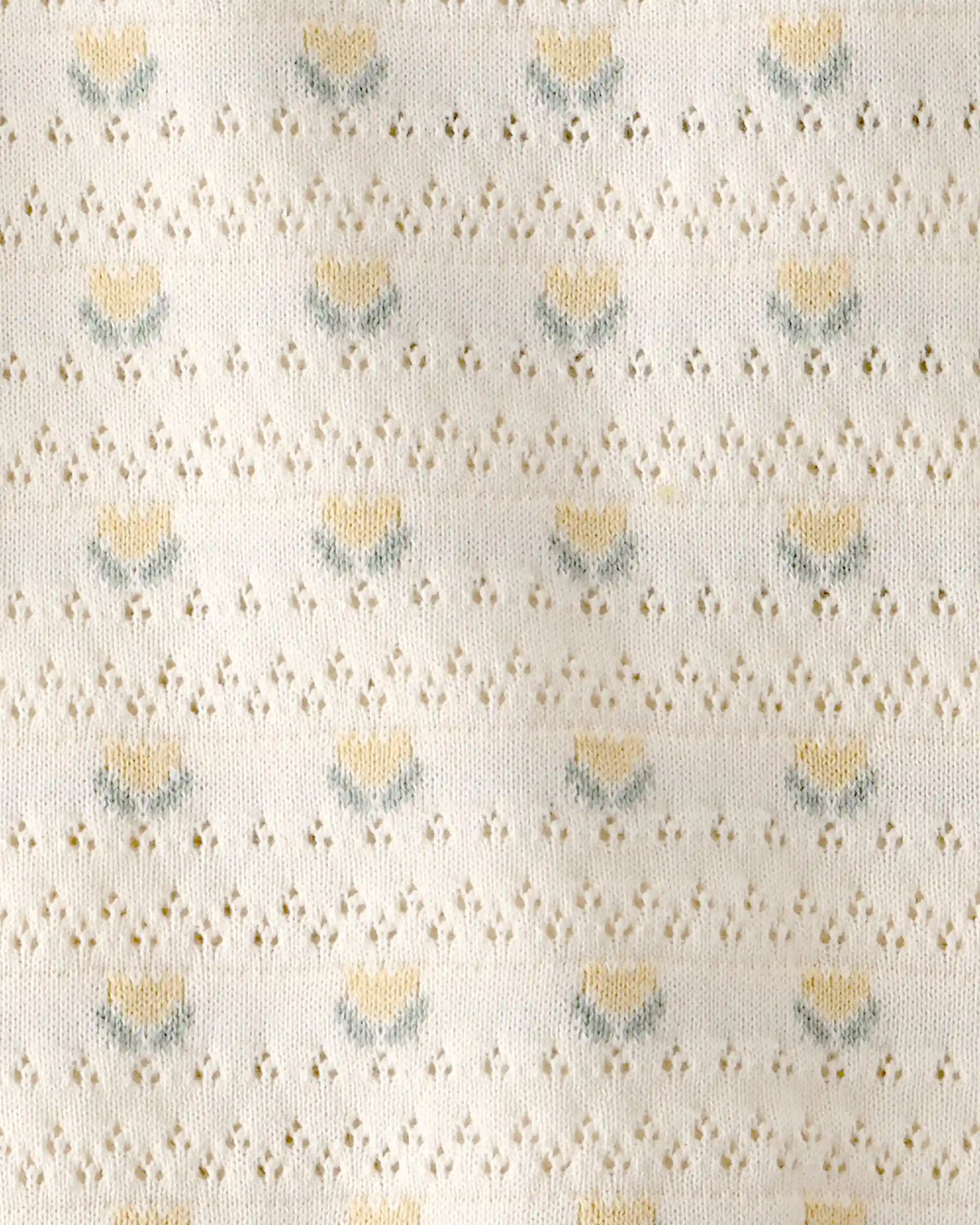 Toddler Girl Organic Cotton Sweater Knit Set in Honey Floral Print