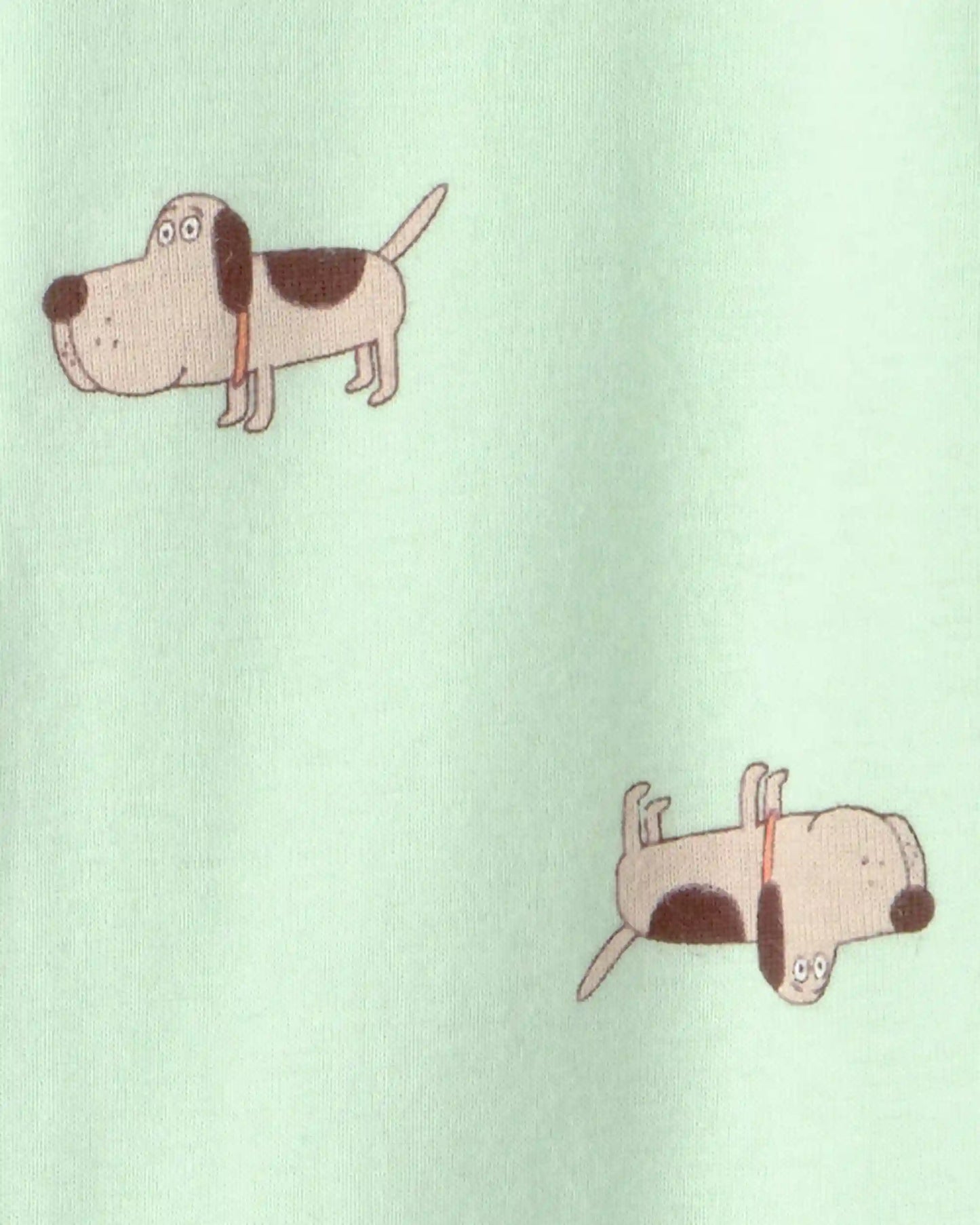 Toddler Dog 100% Cotton Snug Fit 1-Piece Pajama - Green
