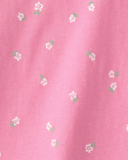 Toddler Girl Floral Relaxed Top - Pink