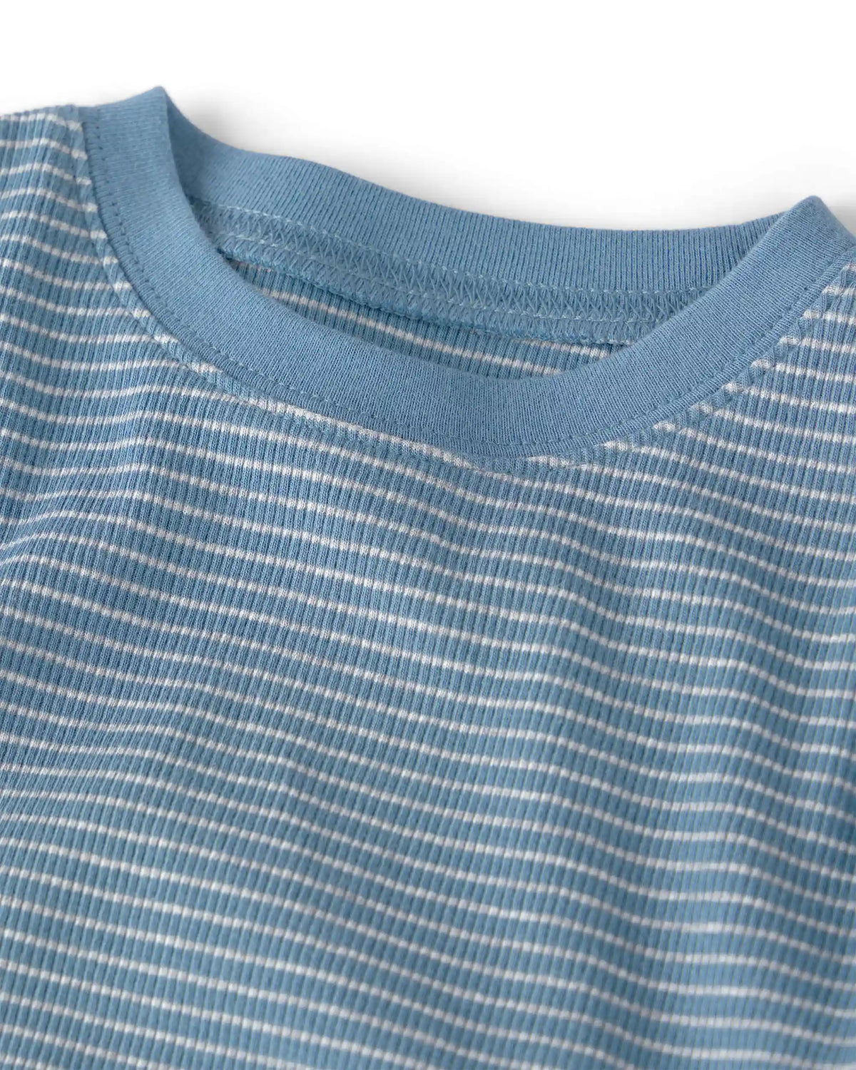 Toddler 2-Piece Organic Cotton Ribbed Pajama Set in Stripes
