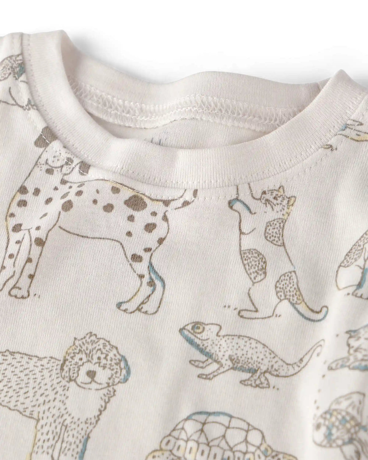 Toddler 2-Piece Organic Cotton Ribbed Pajama Set in Pet Print