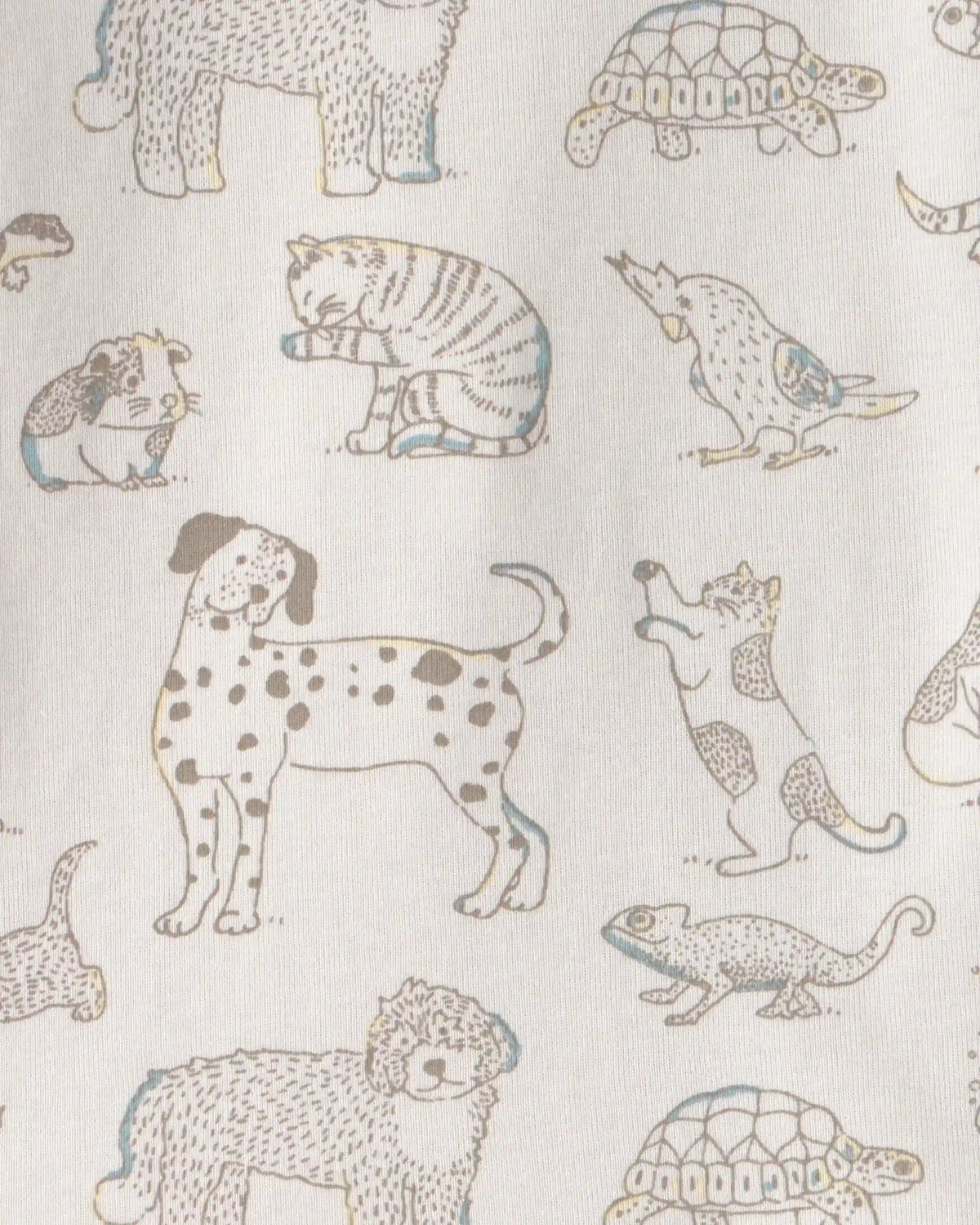 Toddler 2-Piece Organic Cotton Ribbed Pajama Set in Pet Print