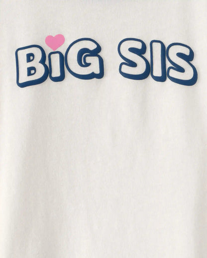 Toddler Girl 'Big Sis' Graphic Tee - Ivory