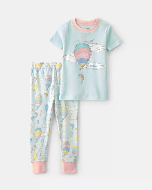 Toddler Girl 2-Piece Dr. Seuss™ Short-Sleeve Snug Fit 2-Piece Pajama Set