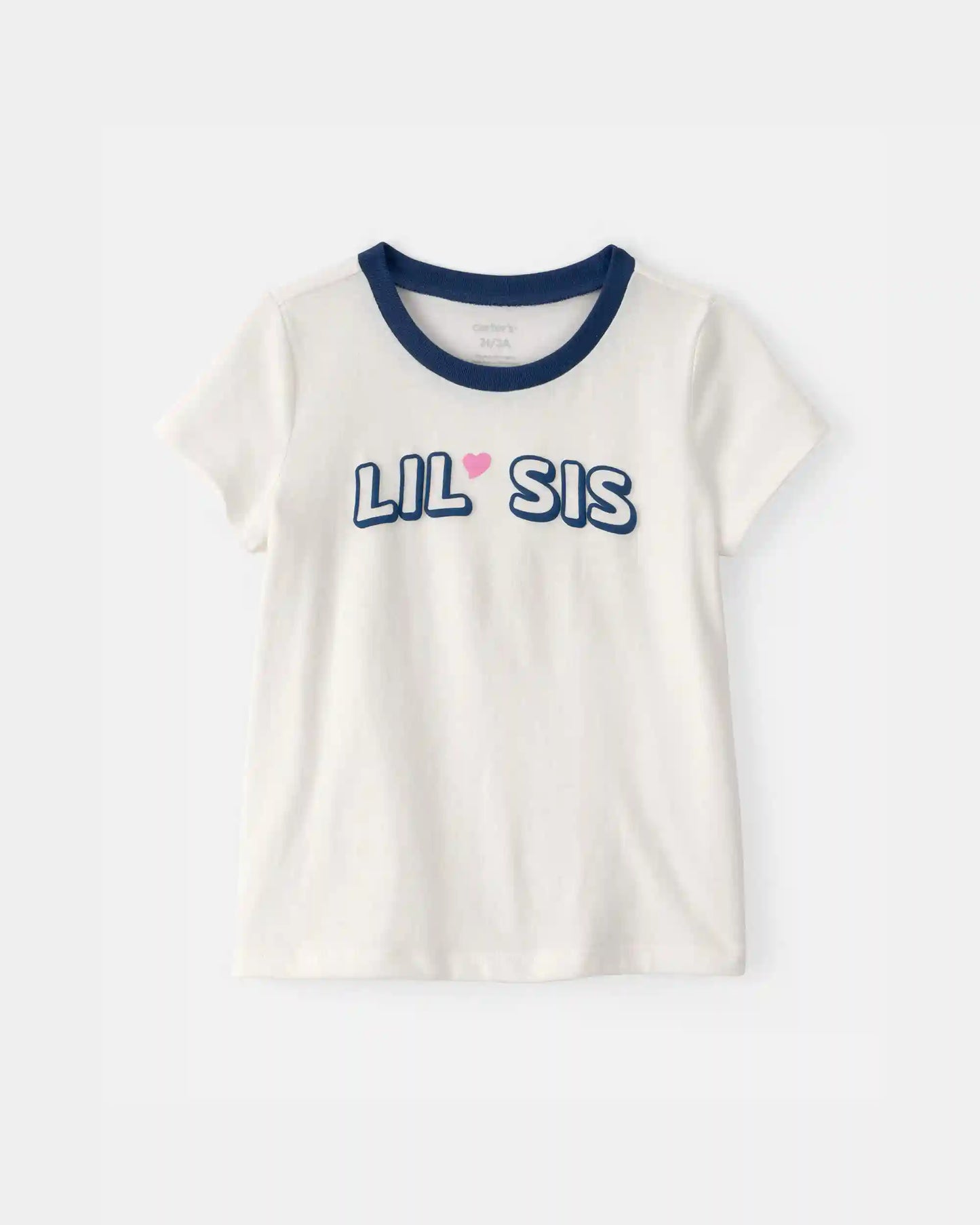 Toddler Girl 'Lil Sis' Graphic Tee - Ivory