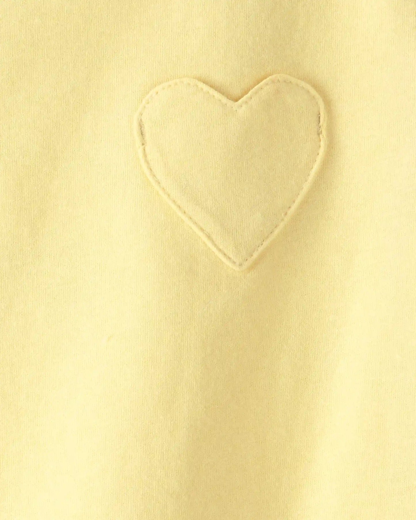 Toddler Girl Heart Pocket Top - Yellow