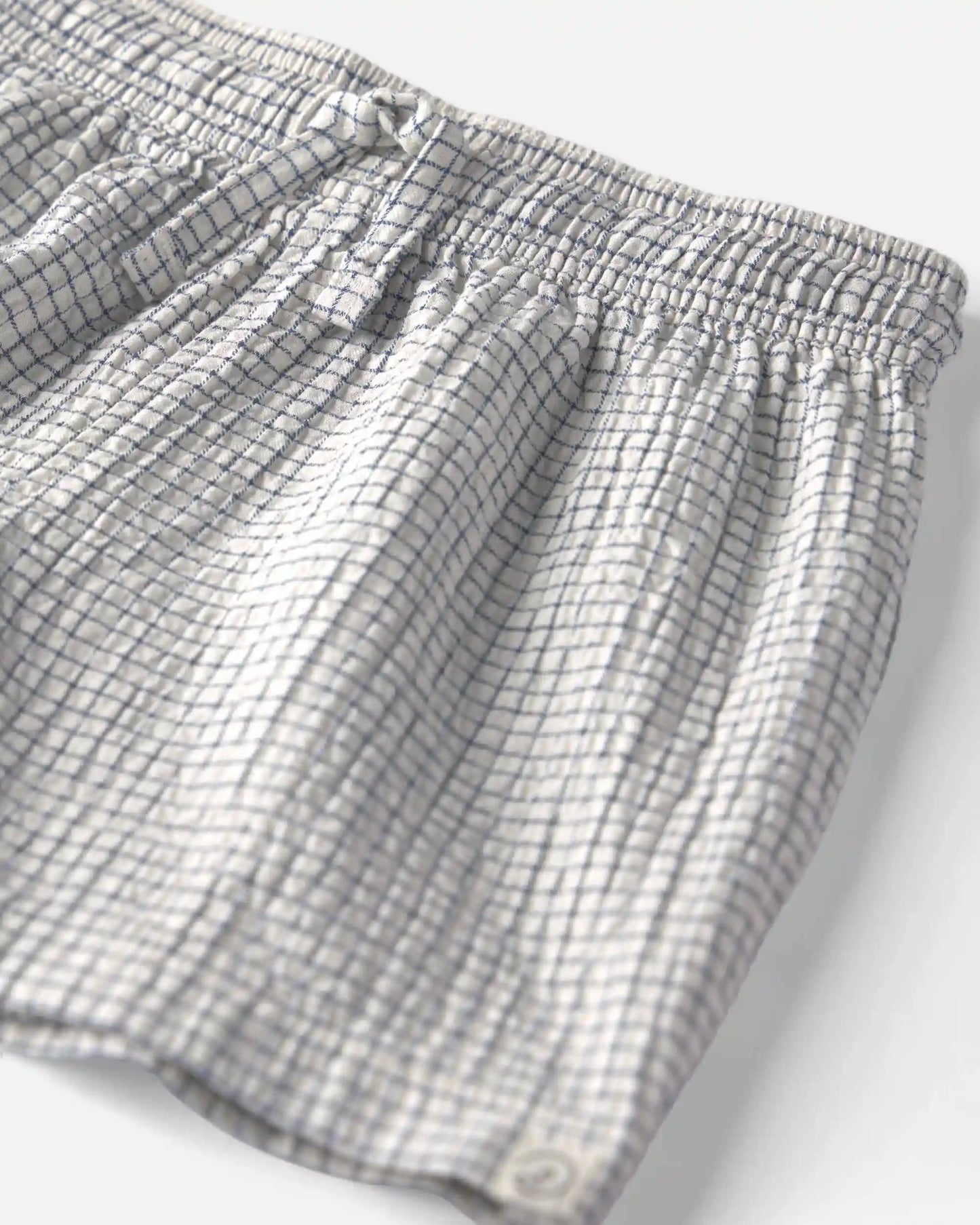 Toddler Boy 2-Piece Organic Cotton Seersucker Gauze Top & Short Set