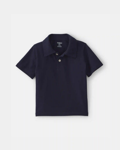 Toddler Boy Uniform Piqué Polo Shirt - Navy