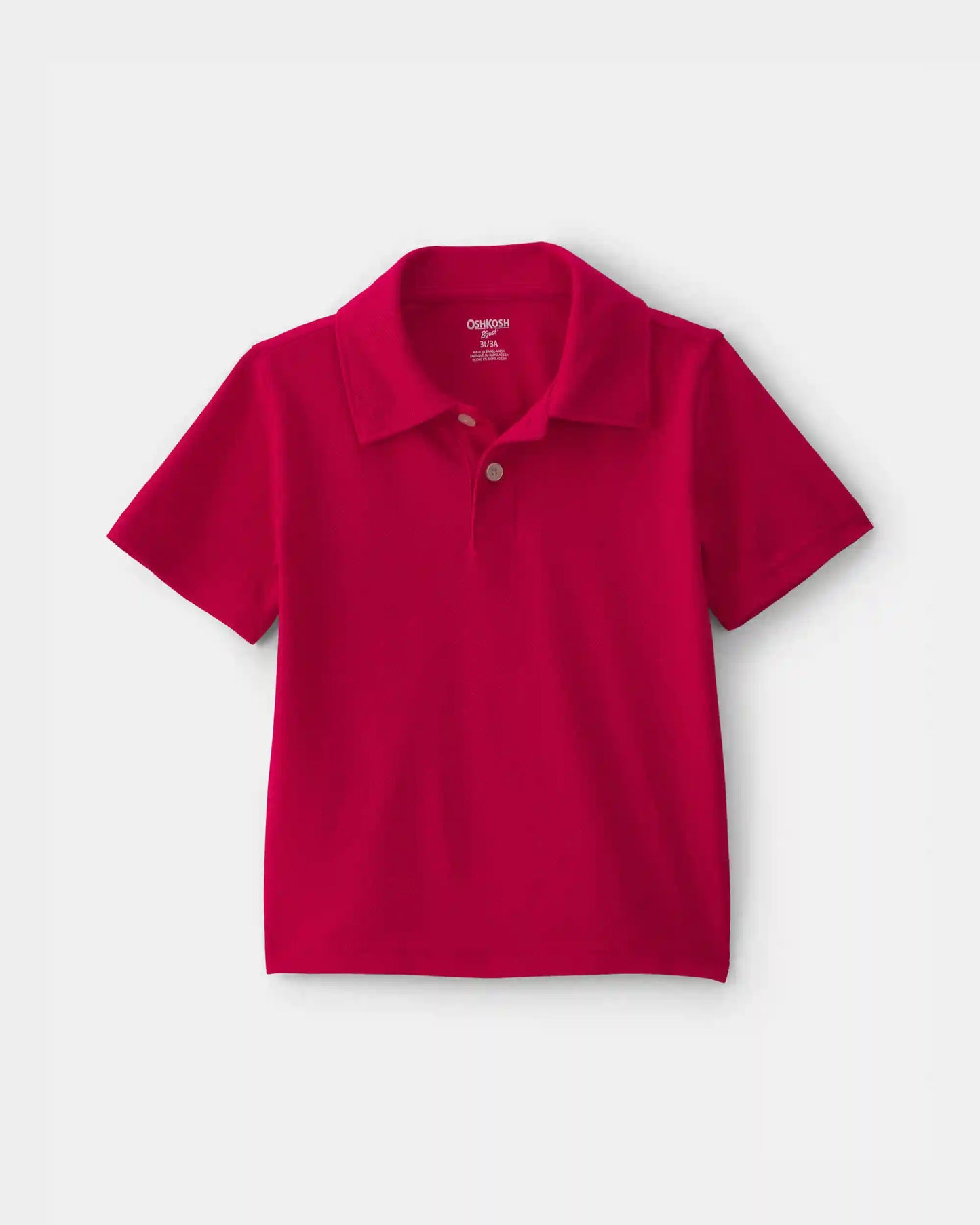 Toddler Boy Uniform Piqué Polo Shirt - Red