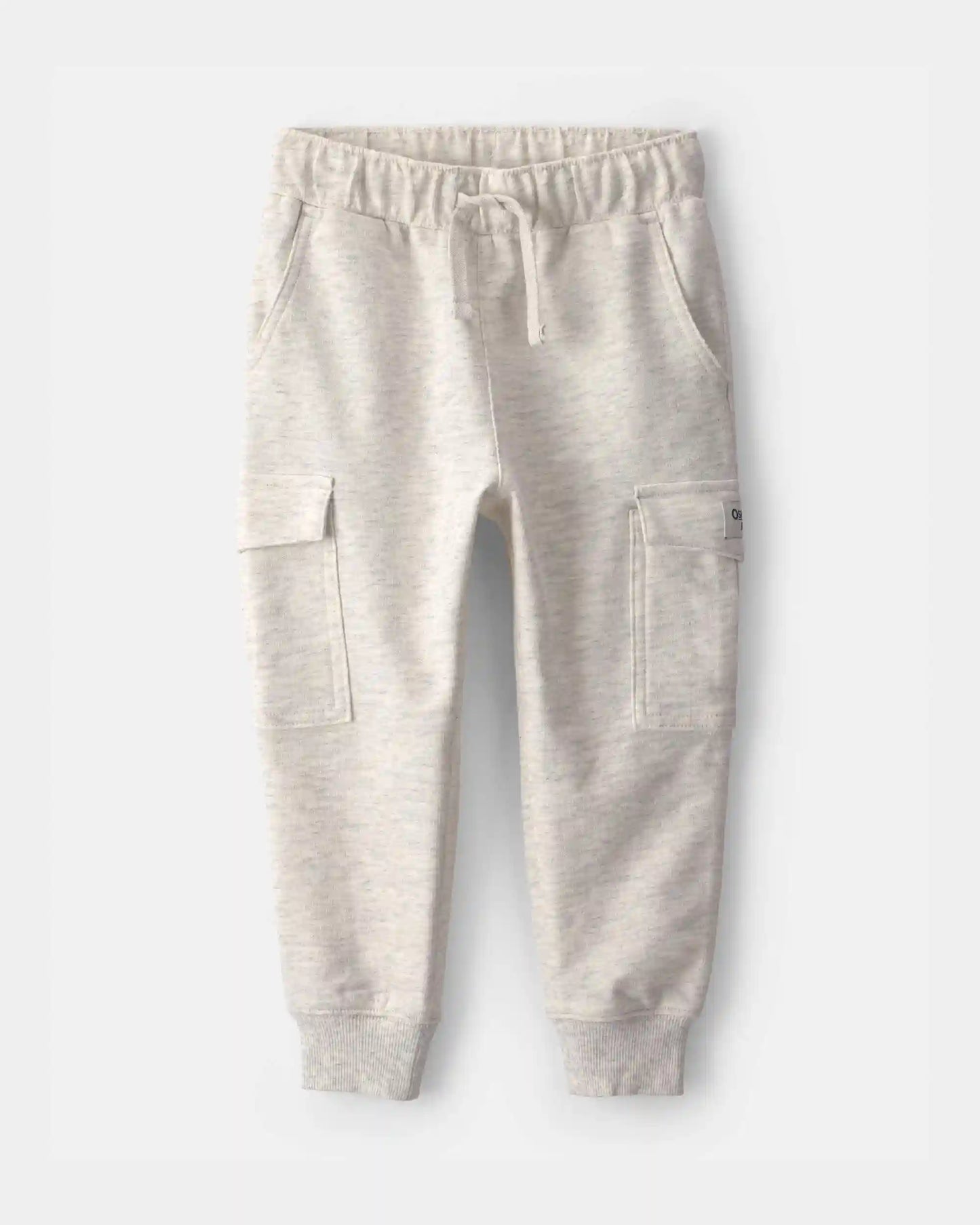 Toddler Boy French Terry Cargo Knit Joggers - Grey