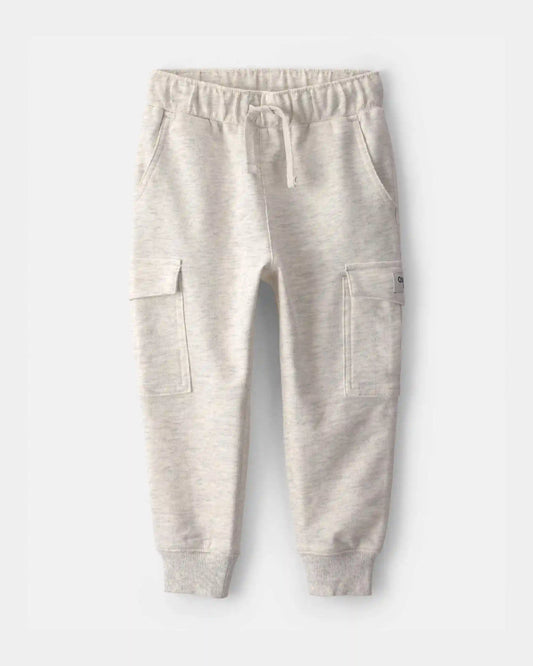 Toddler Boy French Terry Cargo Knit Joggers - Grey