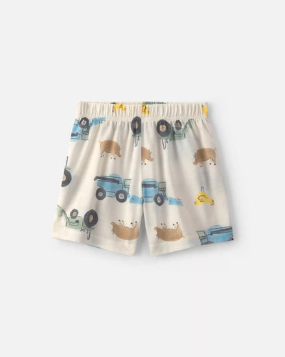 Toddler Boy 2-Piece Farm Short-Sleeve Pajama Set