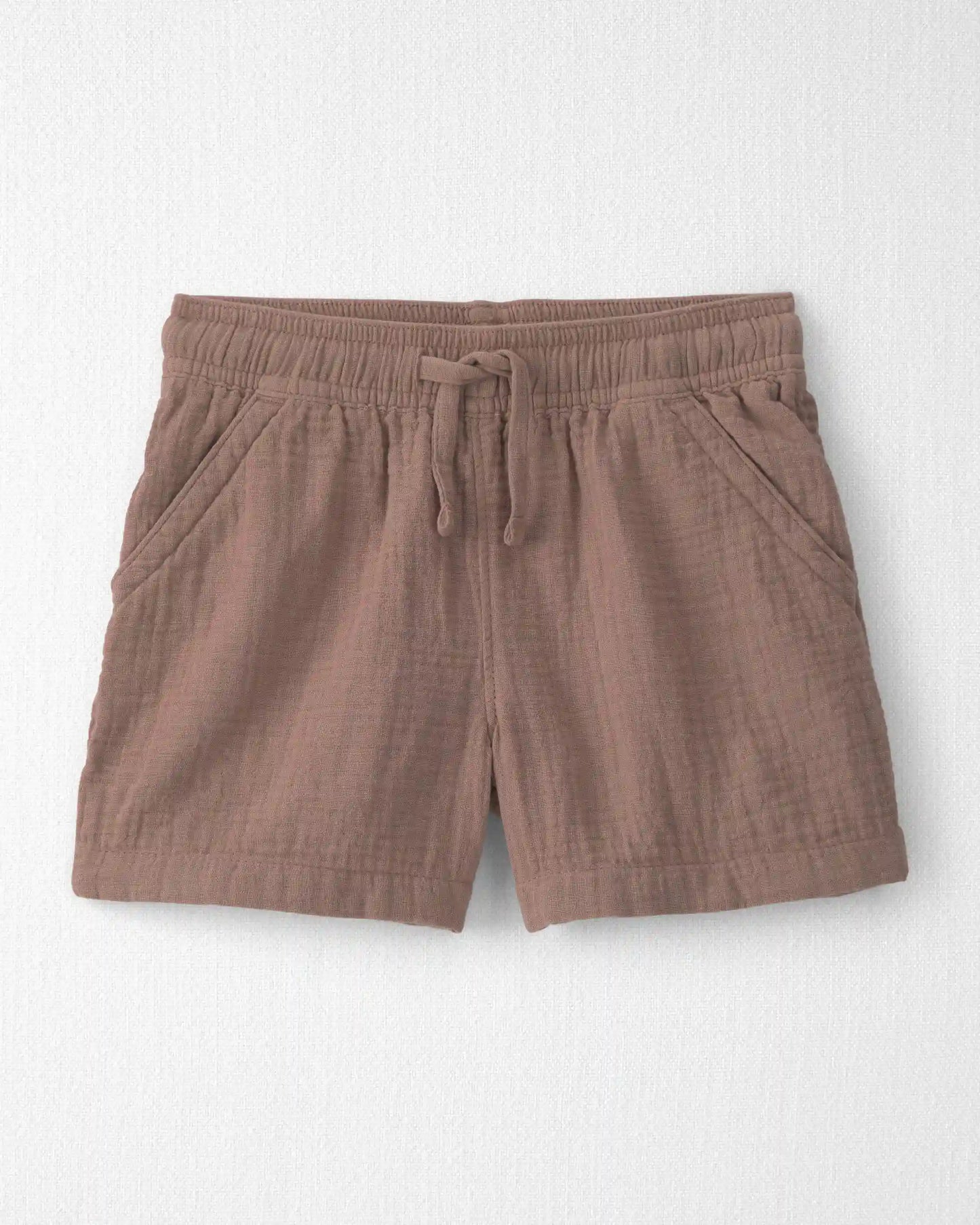 Toddler Boy 2-Piece Organic Cotton Gauze Embroidered Top & Short Set