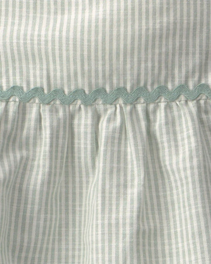 Toddler Girl 2-Piece Striped Tank Top & Pant Set - Green