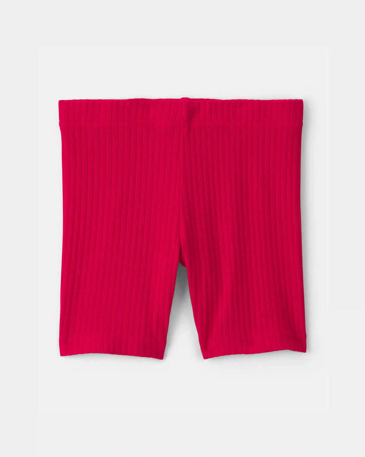 Toddler Girl Rib Bike Shorts - Red
