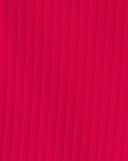 Toddler Girl Rib Bike Shorts - Red