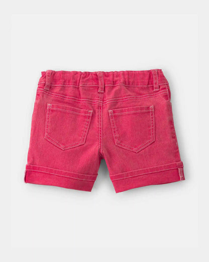 Toddler Girl Stretch Twill Shorts - Red