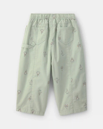 Toddler Girl Floral Barrel Pants - Green