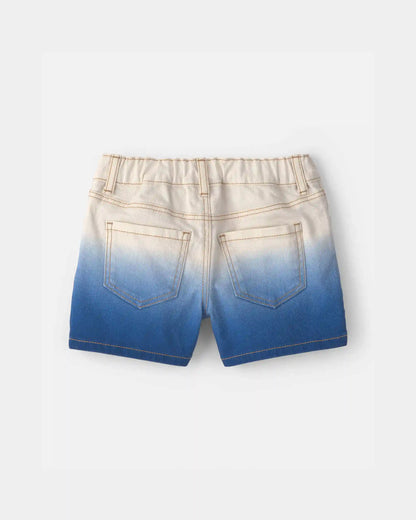 Toddler Girl Ombre Twill Shorts - Blue/Ivory