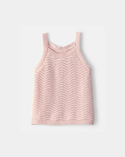 Toddler Girl Sweater Knit Tank Top - Pink