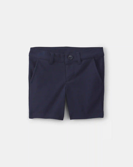 Toddler Girl Uniform Ponte Knit Shorts - Navy