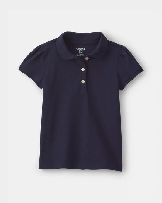 Toddler Girl Uniform Polo Shirt - Navy