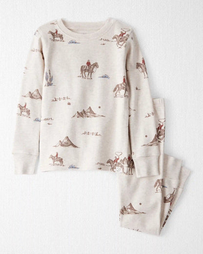 Toddler 2-Piece Organic Cotton Pajamas in Western Rodeo