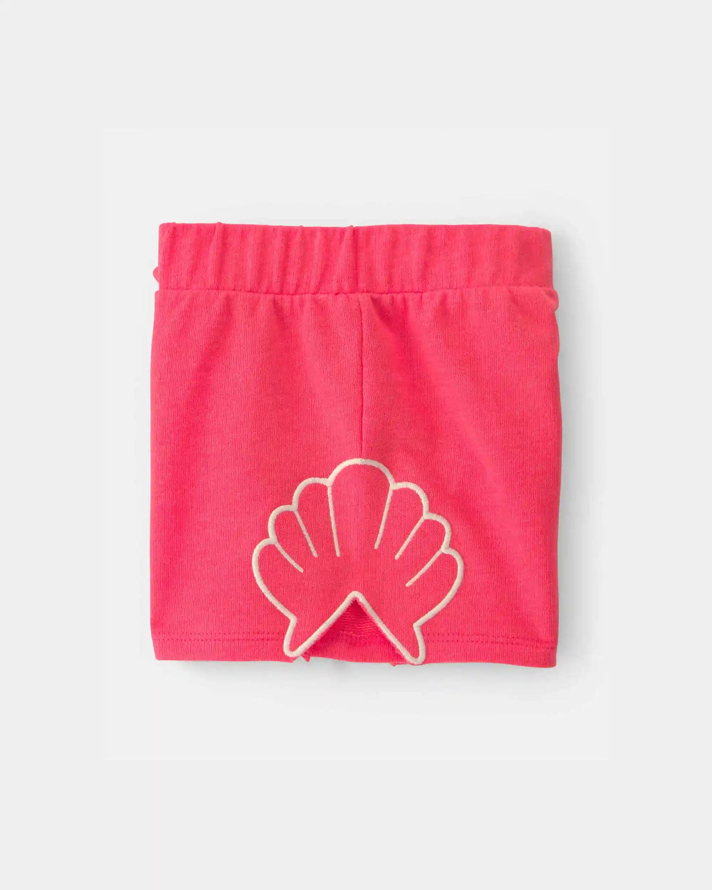 Toddler Girl Shell French Terry Shorts - Coral