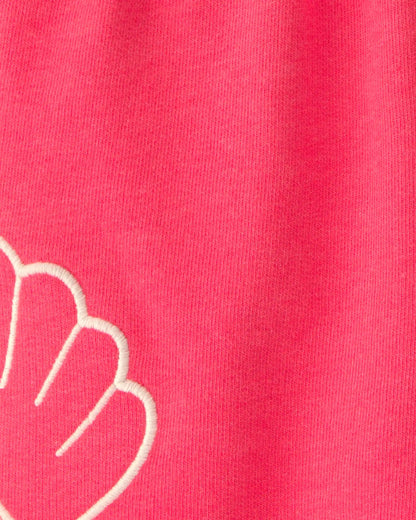 Toddler Girl Shell French Terry Shorts - Coral