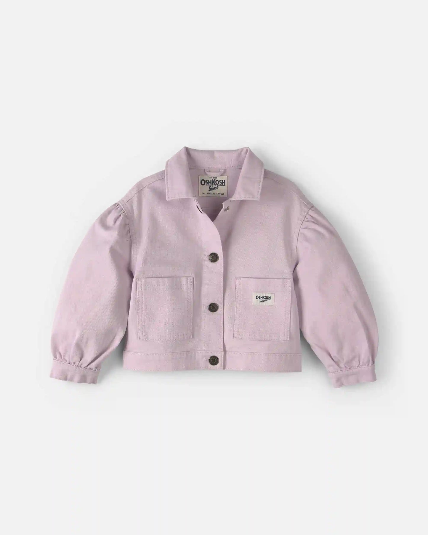 Toddler Girl Twill Bomber Jacket - Purple