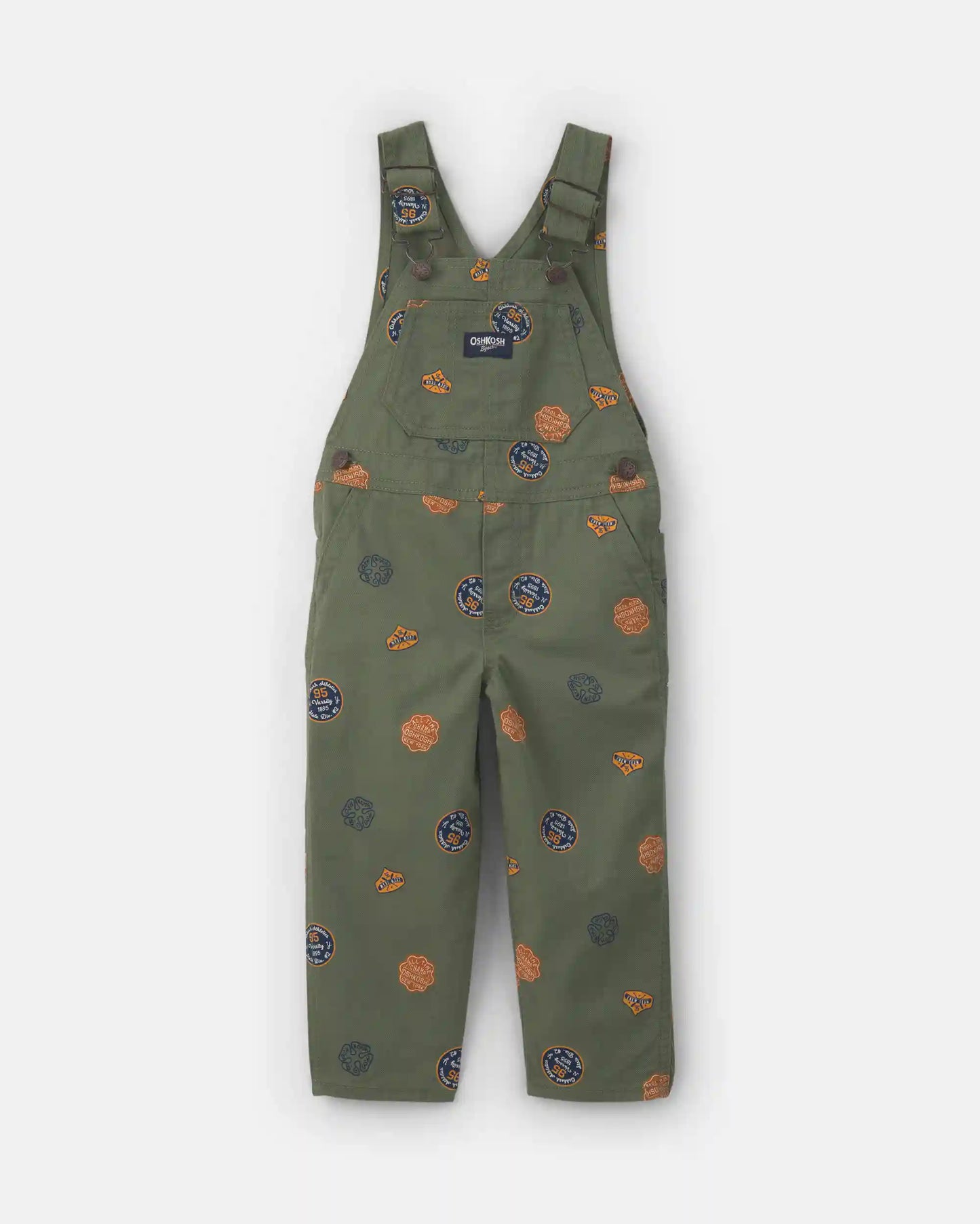 Toddler Patch Logo Overalls - Green