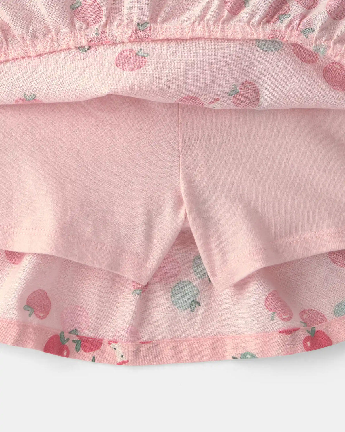 Toddler Girl 2-Piece Apple French Terry Long-Sleeve Top & Skort Set - Pink