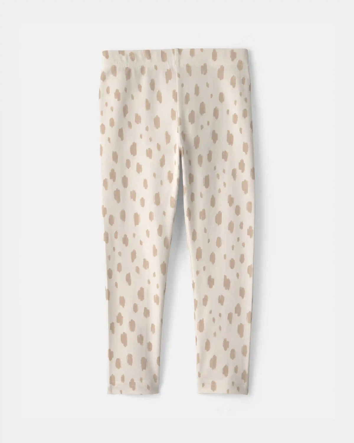 Toddler Girl Dots Pull-On Stretch Leggings - Cream