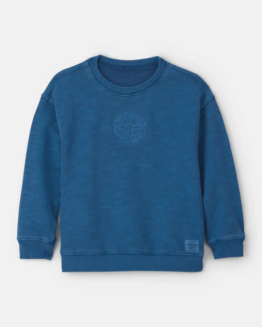 Toddler Boy OshKosh Logo French Terry Pullover Sweatshirt - Blue