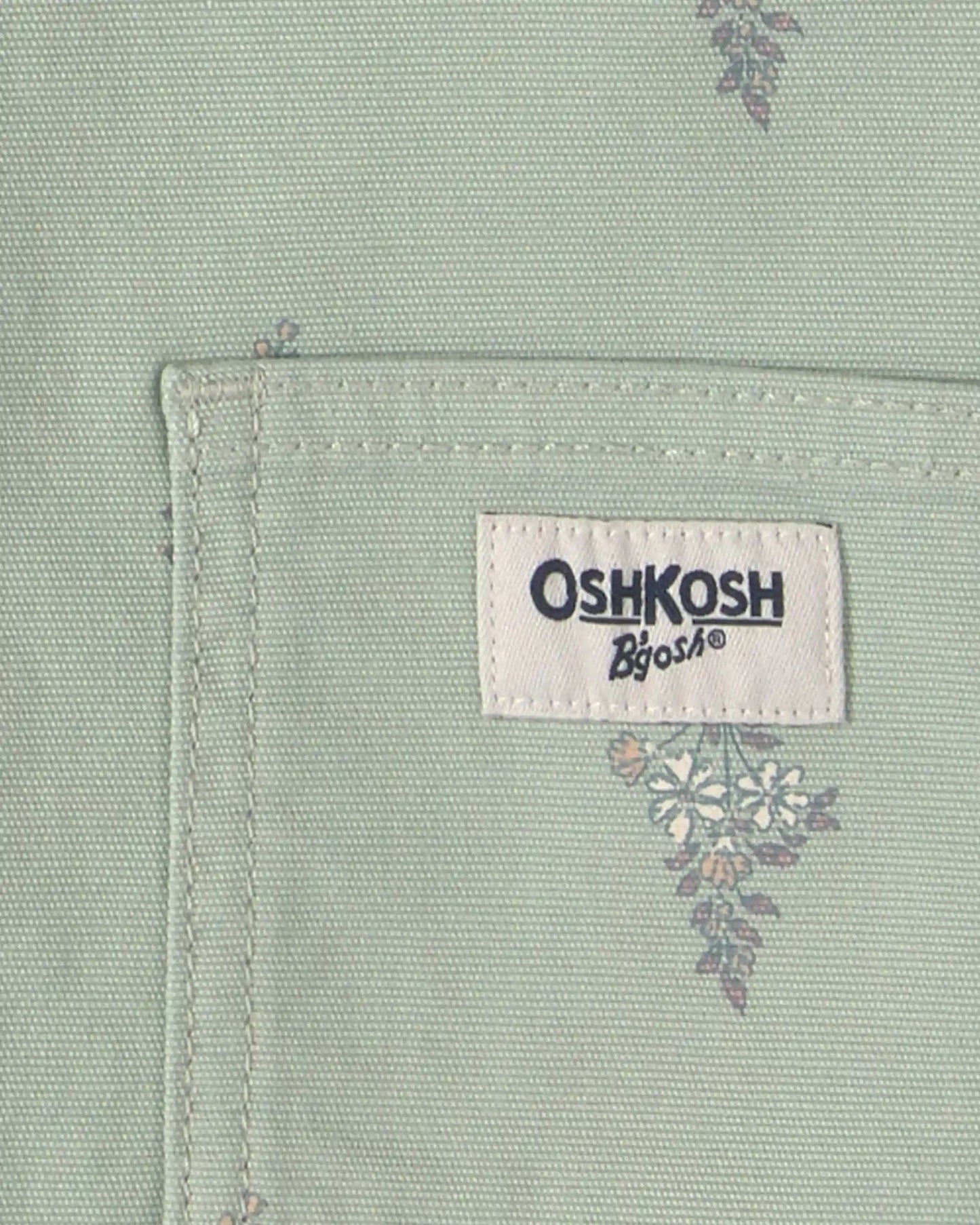 Toddler Girl Floral Canvas Jacket - Green