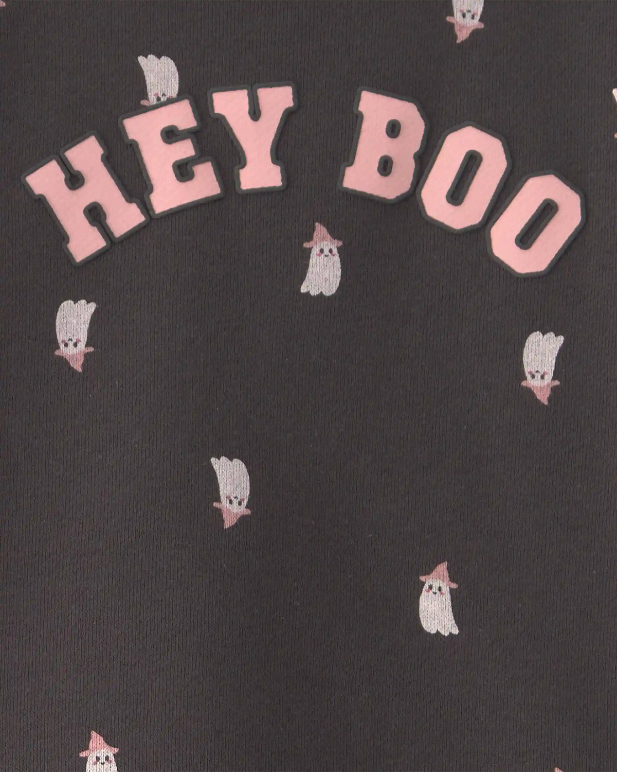 Toddler Girl Halloween 'Hey Boo' French Terry Pullover & Pant Set - Black